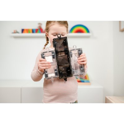 Connetix Magnetická stavebnice - Rainbow Transport Pack, 50 ks - obrázek