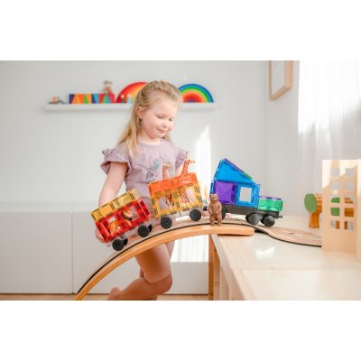 Connetix Magnetická stavebnice - Rainbow Transport Pack, 50 ks - obrázek