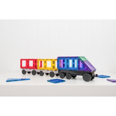 Connetix Magnetická stavebnice - Rainbow Transport Pack, 50 ks - obrázek