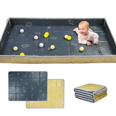 Taf Toys Hrací podložka pěnová s míčky - Blue Yellow - obrázek