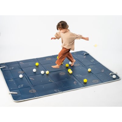 Taf Toys Hrací podložka pěnová s míčky - Blue Yellow - obrázek