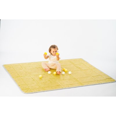 Taf Toys Hrací podložka pěnová s míčky - Blue Yellow - obrázek