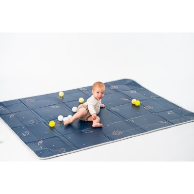 Taf Toys Hrací podložka pěnová s míčky - Blue Yellow - obrázek