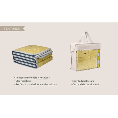 Taf Toys Hrací podložka pěnová s míčky - Blue Yellow - obrázek