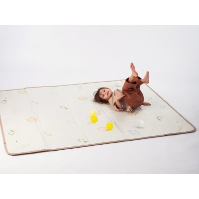 Taf Toys Hrací podložka pěnová s míčky - Brown Beige - obrázek