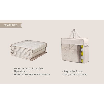 Taf Toys Hrací podložka pěnová s míčky - Brown Beige - obrázek