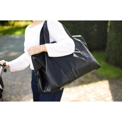 Childhome Přebalovací taška Mommy Bag Signature Vegan Leather - Black - obrázek