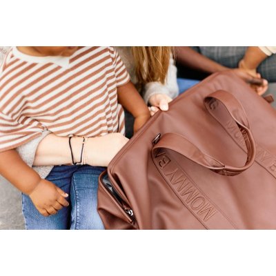 Childhome Přebalovací taška Mommy Bag Signature Vegan Leather - Dark Brown - obrázek