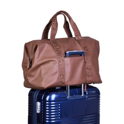 Childhome Přebalovací taška Mommy Bag Signature Vegan Leather - Dark Brown - obrázek