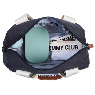 Childhome Přebalovací taška Mommy Club Signature Canvas - Black - obrázek