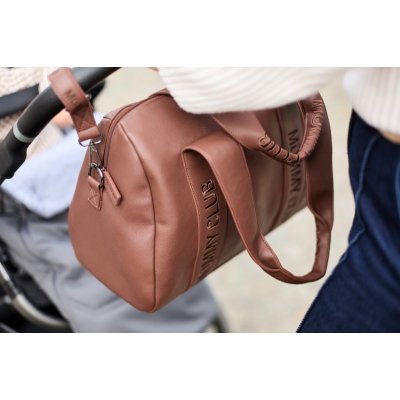 Childhome Přebalovací taška Mommy Club Signature Vegan Leather - Dark Brown - obrázek