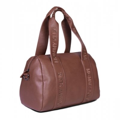 Childhome Přebalovací taška Mommy Club Signature Vegan Leather - Dark Brown - obrázek