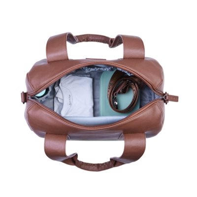 Childhome Přebalovací taška Mommy Club Signature Vegan Leather - Dark Brown - obrázek