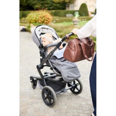 Childhome Přebalovací taška Mommy Club Signature Vegan Leather - Dark Brown - obrázek