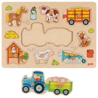 Goki Puzzle - Zvířátka ze statku - obrázek