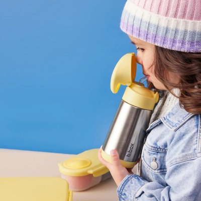 b.box Termoska na pití s brčkem 350 ml - Lemon Twist - obrázek