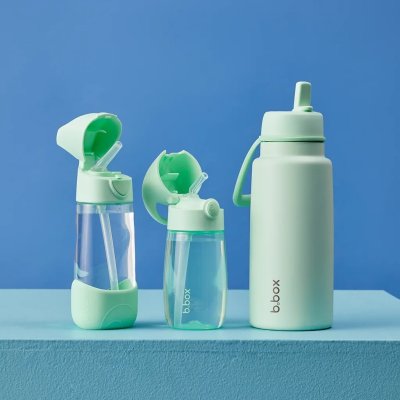 b.box Láhev na pití s brčkem 450 ml - Spearmint - obrázek