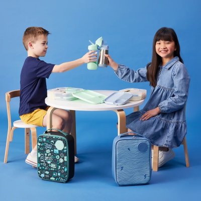 b.box Láhev na pití s brčkem 450 ml - Spearmint - obrázek