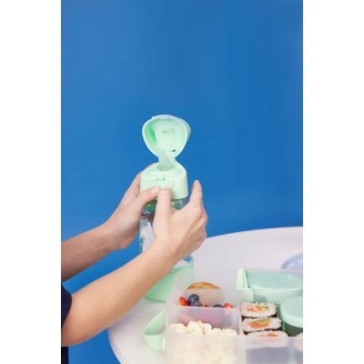 b.box Láhev na pití s brčkem 450 ml - Spearmint - obrázek