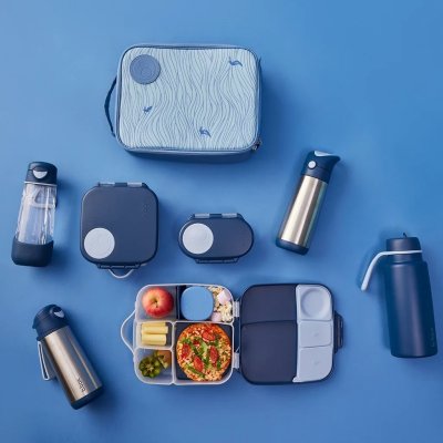 b.box Termoska na pití s brčkem 500 ml - Midnight - obrázek