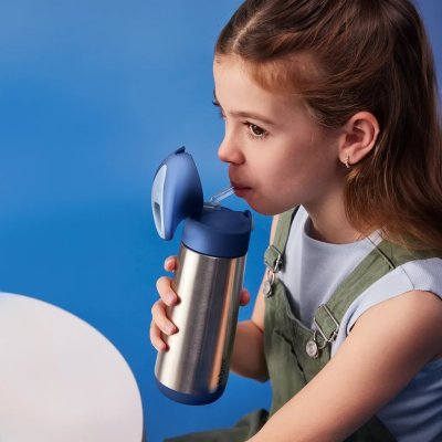 b.box Termoska na pití s brčkem 500 ml - Midnight - obrázek