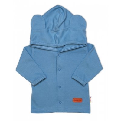 Baby Nellys Bavlněná souprava pro miminko do porodnice Made with Love - Modrá, vel. 56 - obrázek