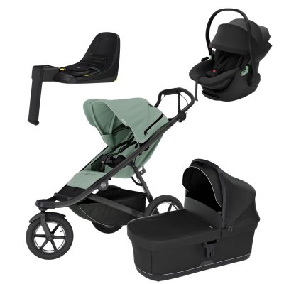 Thule Urban Glide 3 Kompletní kočárek + Autosedačka s bází - Mist Green/Black