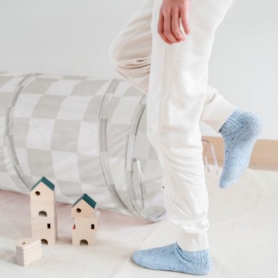 3 Sprouts Dětský Tunel Recycled - Checkerboard Beige - obrázek