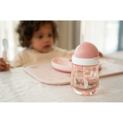 Little Dutch Hrnek s brčkem 300 ml - Fairy Garden - obrázek