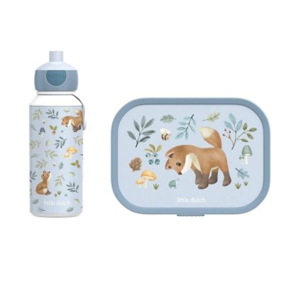 Little Dutch Svačinový set (láhev 400ml + box) - Forest Friends