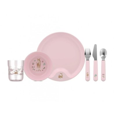 Little Dutch Dětská jídelní sada 6dílná - Fairy Garden