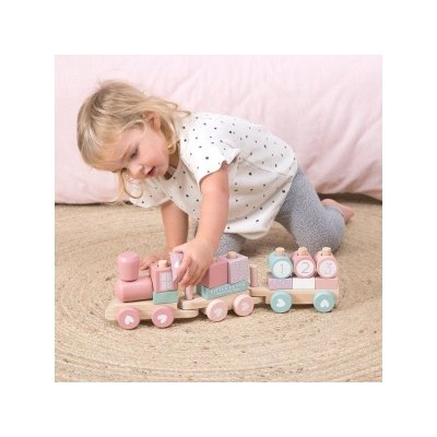 Little Dutch Vláček dřevěný - Pink - obrázek