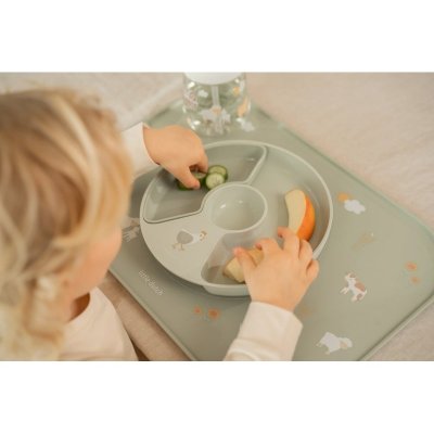 Little Dutch Dětský talíř dělený - Farma - obrázek