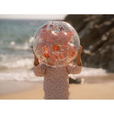 Little Dutch Nafukovací míč 3D - Pink Flowers - obrázek