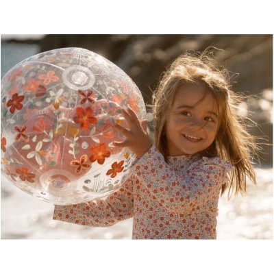 Little Dutch Nafukovací míč 3D - Pink Flowers - obrázek