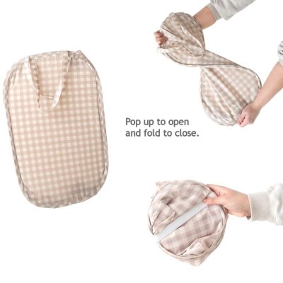 3 Sprouts Skládací úložný koš Recycled - Checkerboard Beige - obrázek