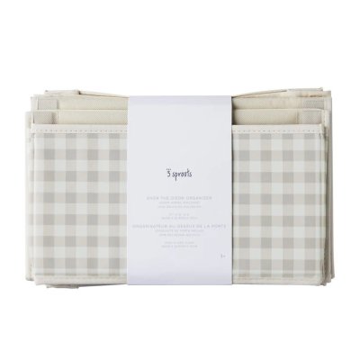 3 Sprouts Závěsný organizér Recycled - Gingham Beige - obrázek