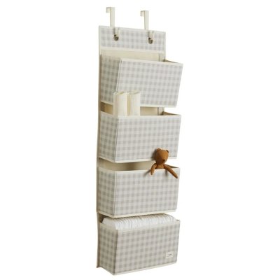 3 Sprouts Závěsný organizér Recycled - Gingham Beige