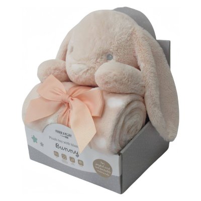 FreeOn Free2Play Plyšová hračka s dekou - Bunny Peach