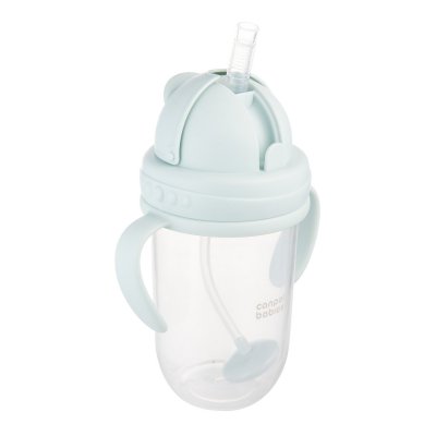 Canpol babies Hrneček nevylévací se slámkou a závažím 270 ml - Zelený - obrázek