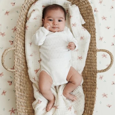 Cam Cam Copenhagen Mušelínové pleny s potiskem GOTS, 2 ks - Windflower Creme - obrázek