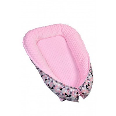 T-tomi hnízdečko pro miminko Minky - Pink triangles