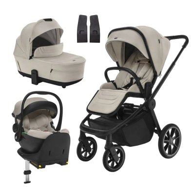 Zopa Set Kočárek Move Cross 5 + Hluboká korba Move XL 5 + Autosedačka XM + Báze - Ivory Beige