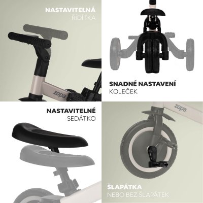 Zopa Tříkolka Razor Easy - Kodi Bronze - obrázek