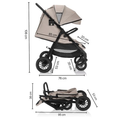 Zopa Sportovní kočárek Moya - Shade Grey - obrázek