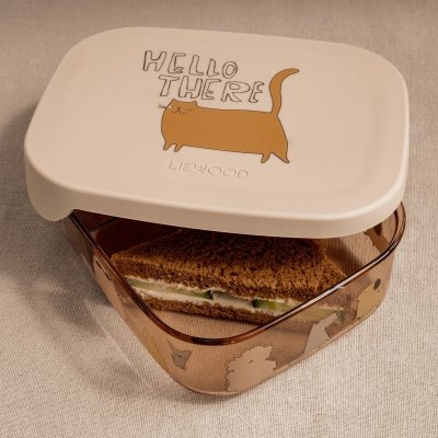 Liewood Arthur Tritanový box na svačinu - Cats & Dogs/Sandy