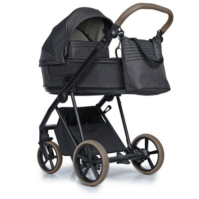 Roan Ivi Vintage Kombinovaný kočárek 2v1 - Brown/Pixel Dark - obrázek
