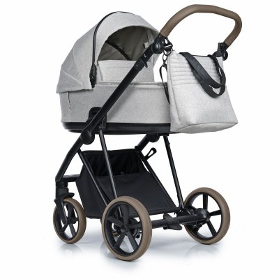 Roan Ivi Vintage Kombinovaný kočárek 2v1 - Brown/Pixel Light - obrázek
