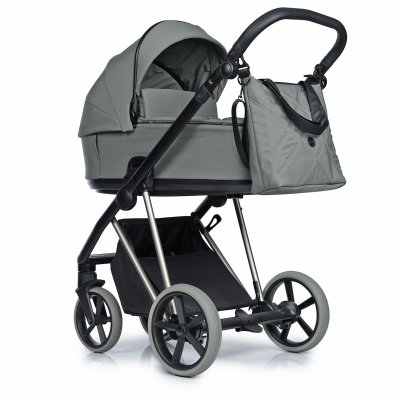 Roan Ivi Vintage Kombinovaný kočárek 2v1 - Grey/Sage Green - obrázek