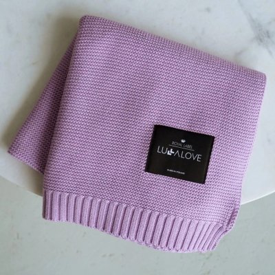 Lullalove bambusová dečka 80 x 100 cm - Levandule - obrázek